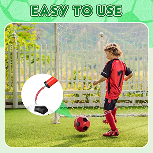 36 Sets 8'' Ball Pump Kit Portable Air Pump with Needles Nozzles Flexible Extension Hose Soccer Volleyball Basketball Pump for Exercise Sports Water Ball Football Rugby, Blue and Red