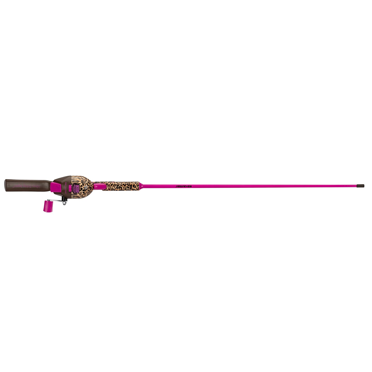 Kid Casters: Leopard Tangle-Free Fishing Combo|Spincast Reel & Practice Casting Plug | 34" Tangle-Free Combo|Inline Rod w/EZ Thread Line System (Pre-spooled w/a 6-lb Fishing line) 1.5" Fishing Bobber