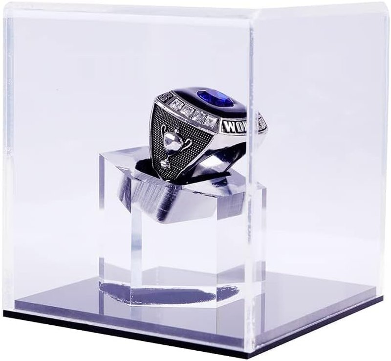 Championship Ring Display Case - 1 Slot Sports Ring Holder | Baseball, Softball, Football, High School