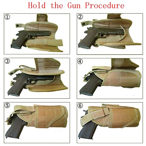 Molle Tactical Pistol Thigh Gun Holster, Drop Leg Holster, Right Hand Adjustable