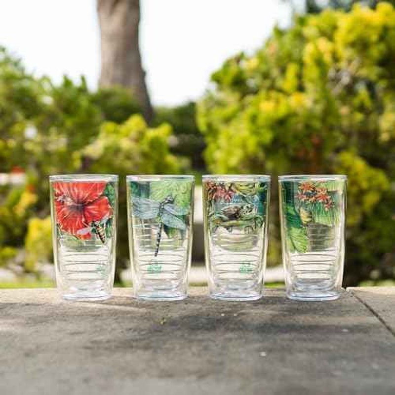 Tervis Recycled Made in USA Double Walled Insulated Tumbler Travel Cup Keeps Drinks Cold & Hot, 16oz - 4pk, Assorted Nature