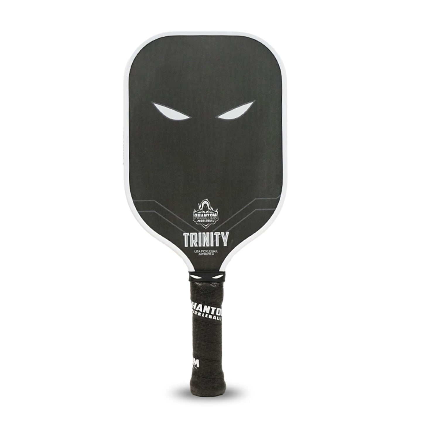 Phantom Pickleball Paddle Trinity 14mm - Carbon Fiber - USA Pickleball Approved - Max Grit and Spin Elongated Body Pickle Ball Paddle - Lightweight Pickleball Racket with C4 Polypropylene Core