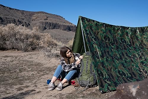 Stansport Medium-Duty Rip-Stop Tarp 5' x 7' - Green Camo (T-57-C)