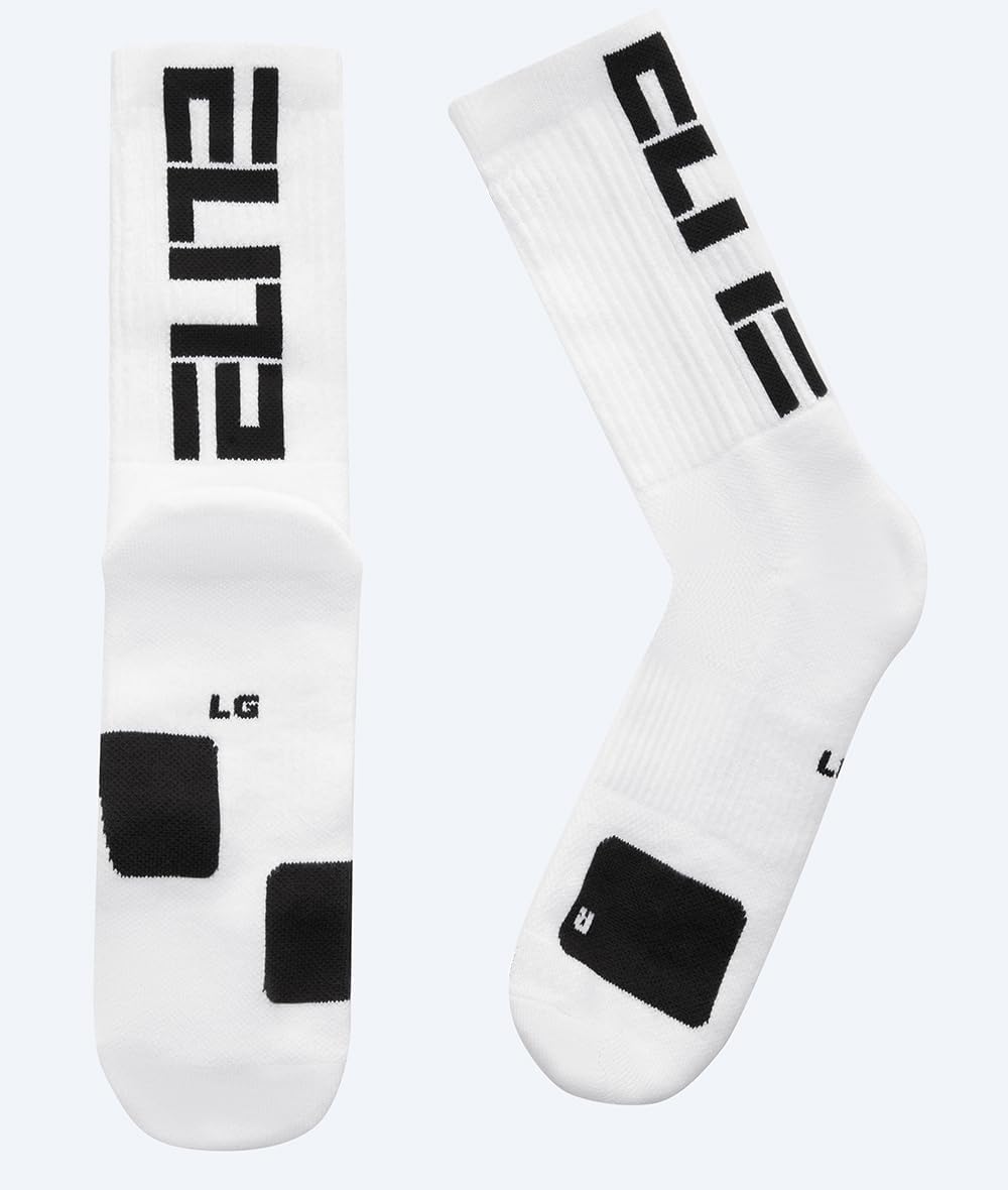 Podinor Basketball Crew Socks for Men and Women, Cushion Performance Athletic Basketball Socks