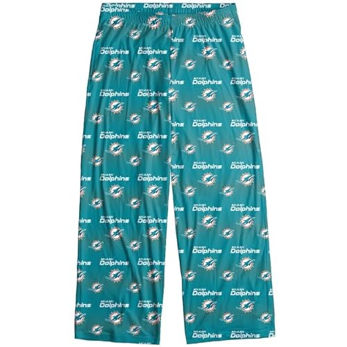 FOCO Miami Dolphins Men's Scatter Pattern Pajama Lounge Multi Color Pants