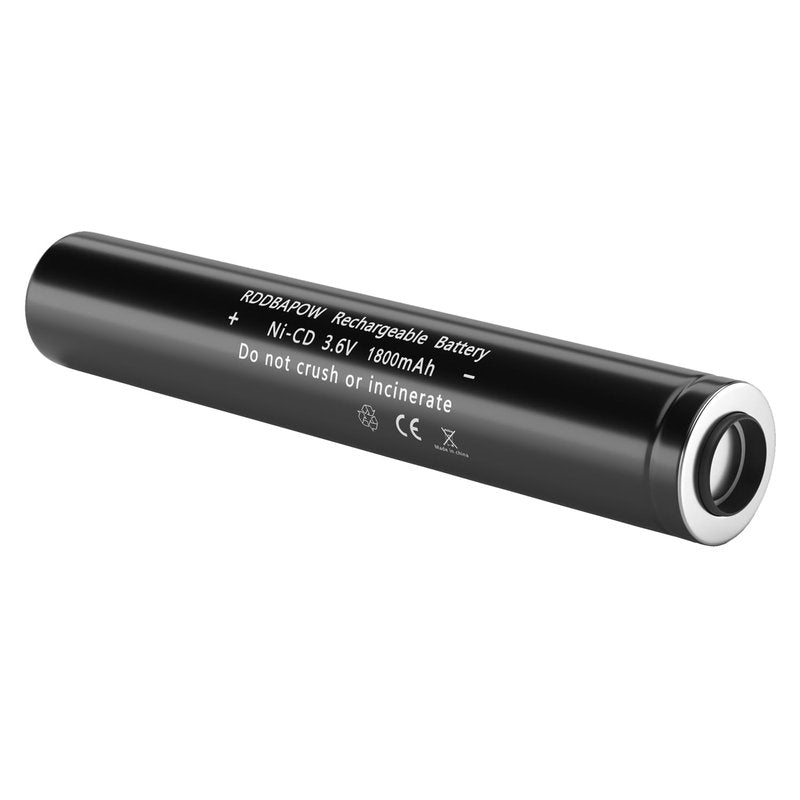 RDDBAPOW 75175 Rechargeable Batteries Compatible with Streamlight Stinger Parts XT,DS, LED HP, 75175/75375, FL126,PolyStinger, Pelican M9 Flashlight 1800mAh 3.6V Ni-CD Battery (1 Pack)