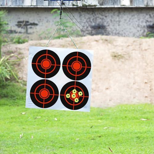 GearOZ Splatter Target Stickers, 3 Inch Reactive Paper Targets, 250 Pcs Adhesive Shooting Targets with Fluorescent Yellow Impact for BB Gun, Pellet Gun, Airsoft, Rifle Shooting Practice