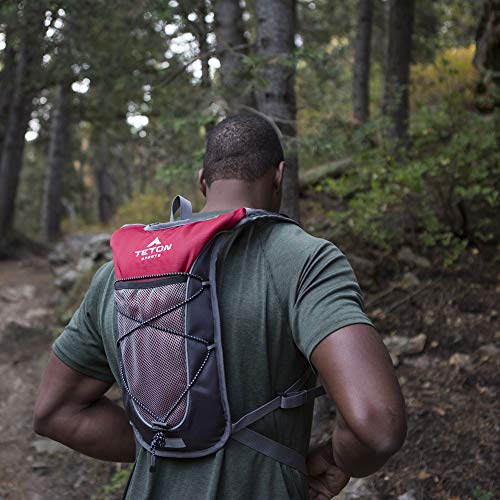 TETON Sports TrailRunner 2 Hydration Pack; 2-Liter Hydration Backpack with Water Bladder; for Backpacking, Hiking, Running, Cycling, and Climbing (Red)