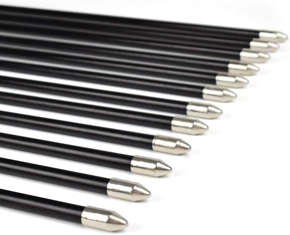 Fiberglass Archery Arrows - Target Shooting Practice | 24-30 Inch for Youth & Beginners