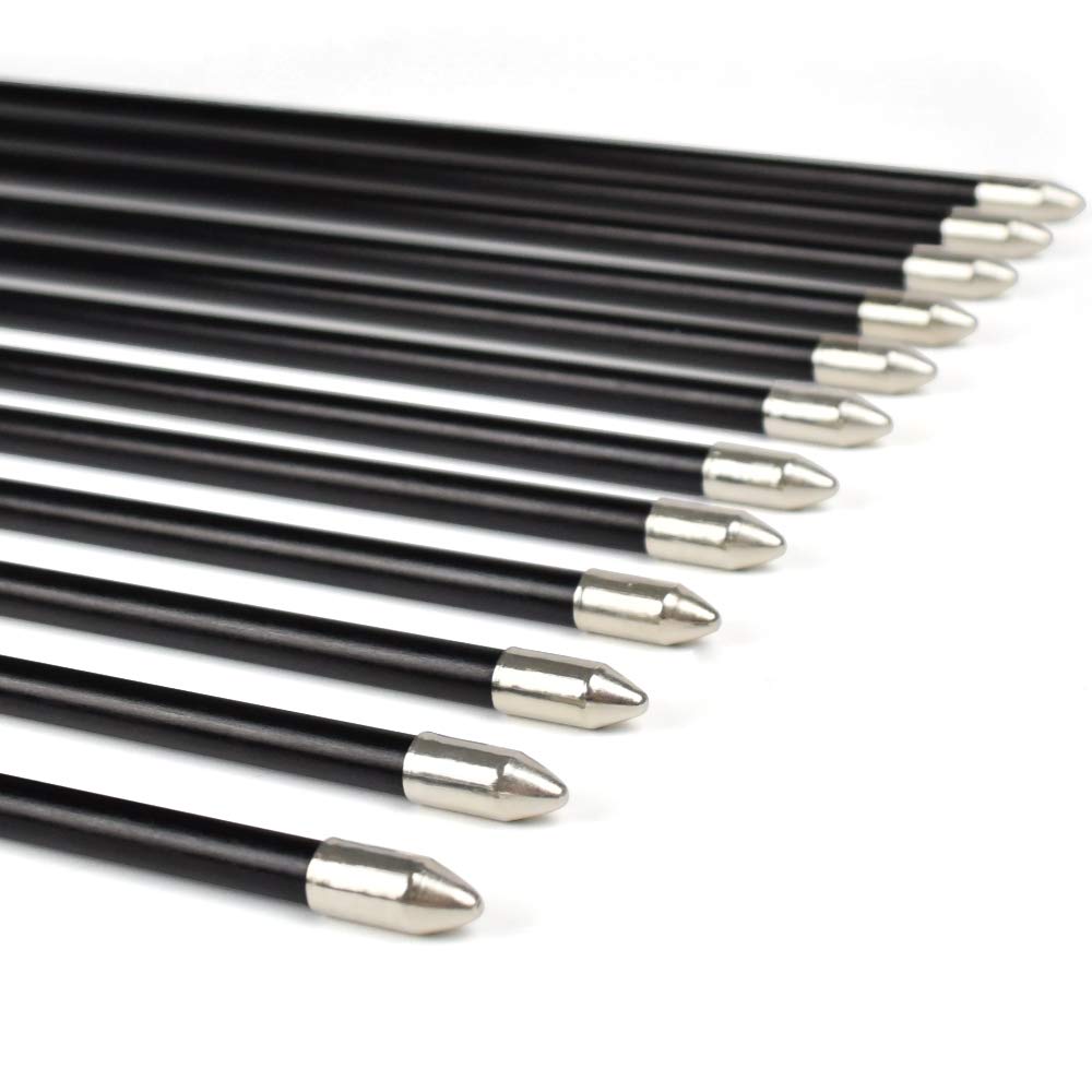 Practice Fiberglass Arrows Archery 24 Inch Target Shooting Safetyglass Recurve Bows Suitable for Youth Woman Beginner 12PCS