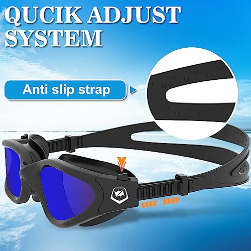 WIN.MAX Polarized Swimming Goggles Swim Pool Goggles Anti Fog Anti UV No Leakage Clear Vision for Men Women Adults Teenagers