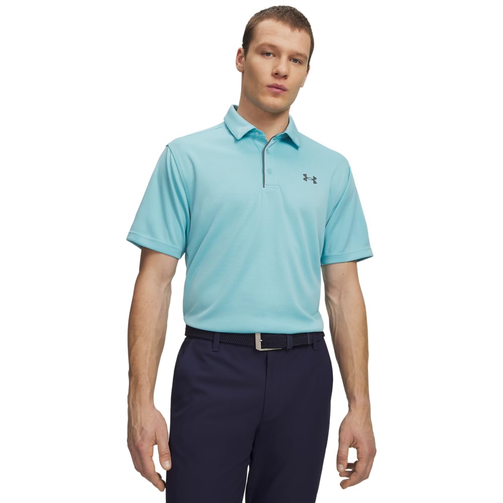 Under Armour Men's Tech Golf Polo, (429) Blue Haze / / Pitch Gray, X-Large Tall
