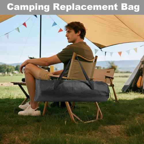 2pcs Camping Chair Replacement Bag, 43.31x14.96in Portable Folding Large Storage Bag with Double-Handle Straps and Drawstring for Hammock Yoga Mat Poles Tent Travel Accessories(No Chair Included)