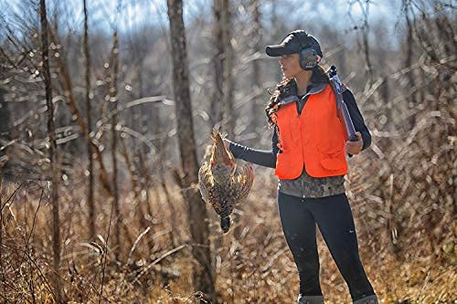 Walker's Razor Slim Shooter Electronic Hunting Folding Hearing Protection Earmuffs w/ 23dB Noise Reduction and Shockproof Carrying Case, Tan Patriot