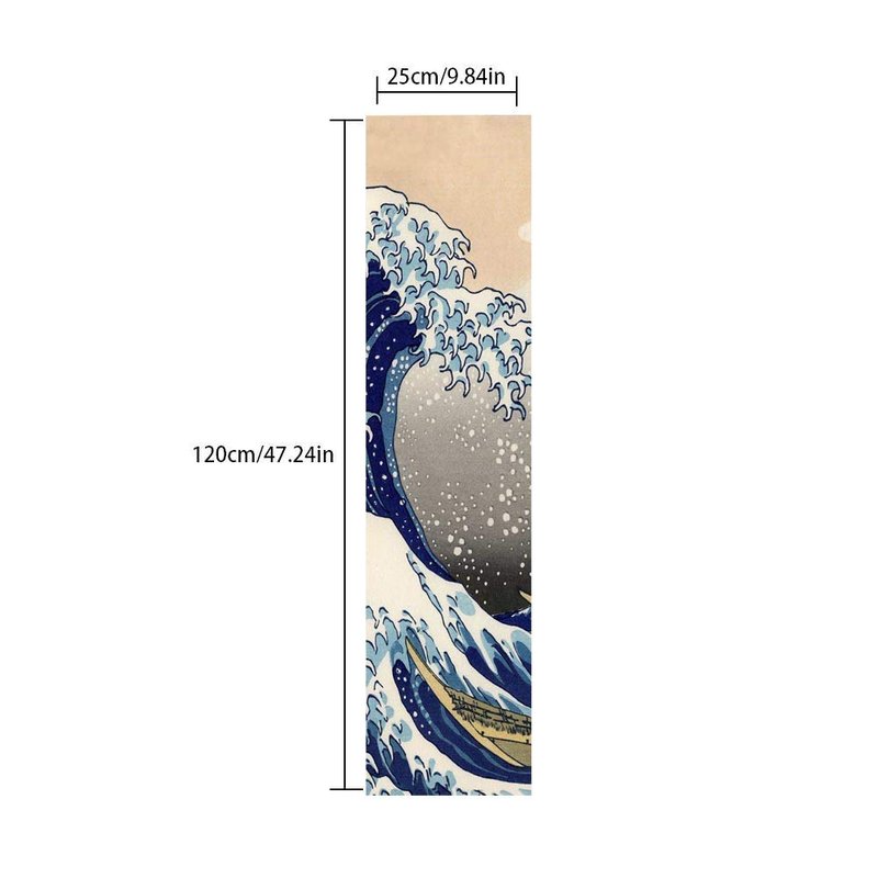 Jonscart 47"X10" Sport Outdoor Electric Skateboard Longboard Dancing Board Old School Board Waterproof Griptape Sheet Sticker Deck Sandpaper (Sea Wave)