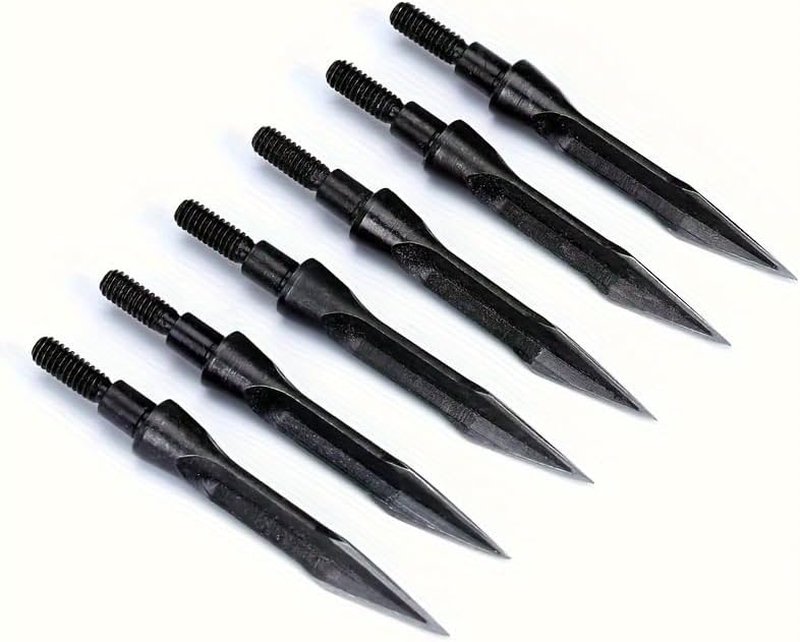 Archery Broadheads - Solid Screw-In Traditional Hunting Arrow Heads | 100/125/150 Grain, Pack of 6/12