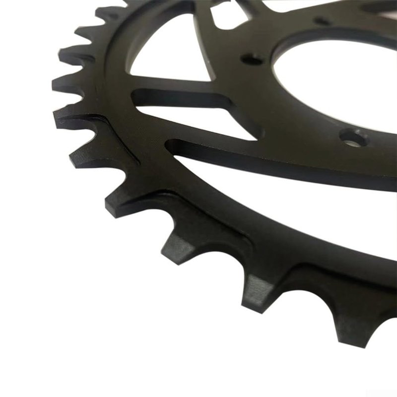 Electric Bike Ebike 36T Chainring Offset Correction, Chainring for Mid-Drive Kit Electric Bike Mid-Drive Conversion Bike Chainring Mount Offset Round Chainring Black