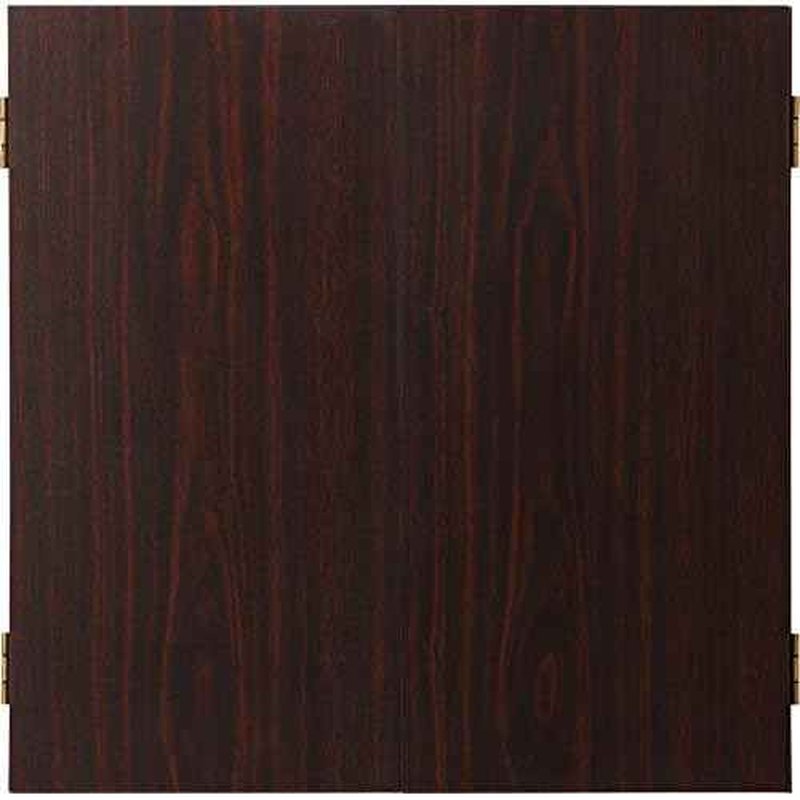 Viper Stadium Cabinet & Shot King Sisal/Bristle Dartboard Ready-to-Play Bundle with Two Sets of Steel-Tip Darts, Throw Line, and Dry Erase Scoreboards, Walnut Finish