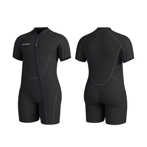 Seaskin Plus Size 3mm Shorty Wetsuit for Mens and Womens