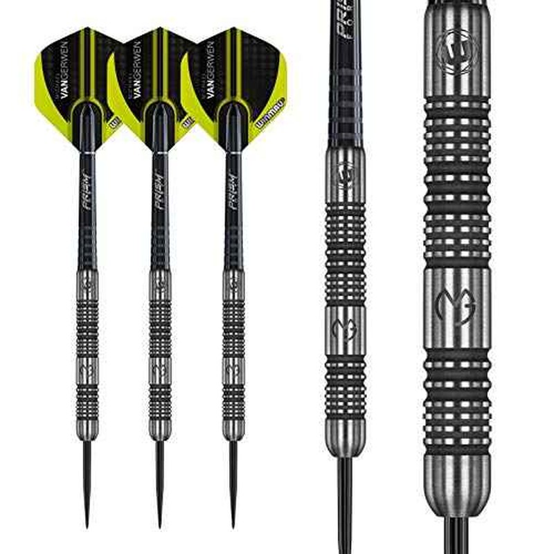 Winmau Michael Van Gerwen MvG Authentic 85% Tungsten Darts Set with Prism Flights and Shafts (Stems)