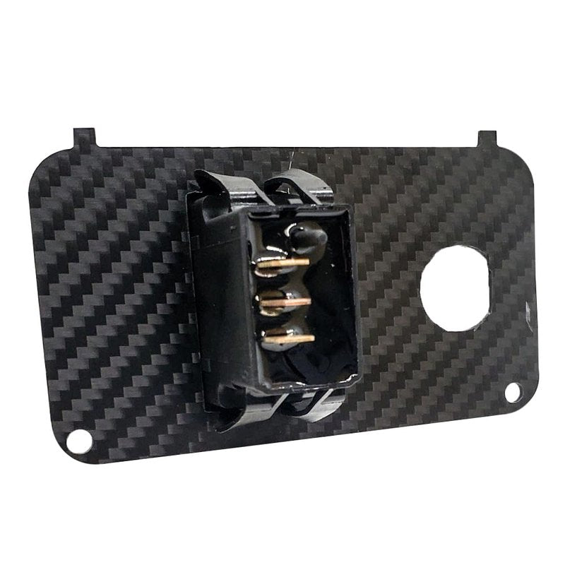 OZ-USA Carbon Fiber Golf Cart Forward/Reverse Key Switch Plate Compatible with EZGO TXT PDS Electric 36V 48V