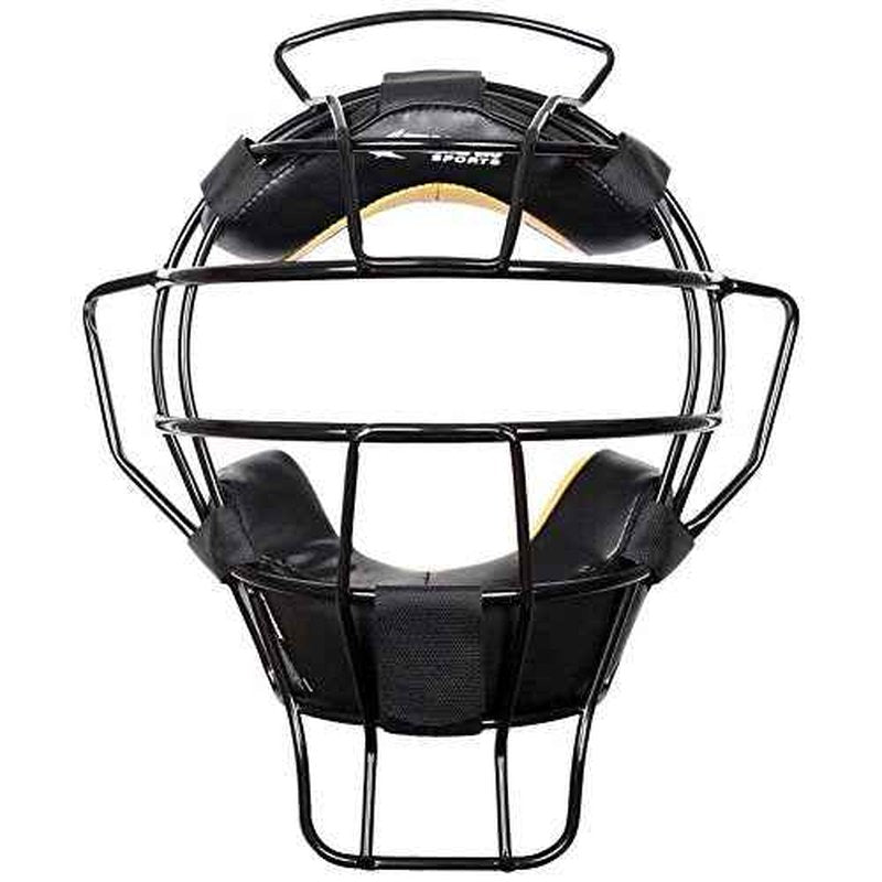 CHAMPRO 18oz. Lightweight Baseball/Softball Adult Umpire Face Mask with Bio-Fresh Treatment, Black