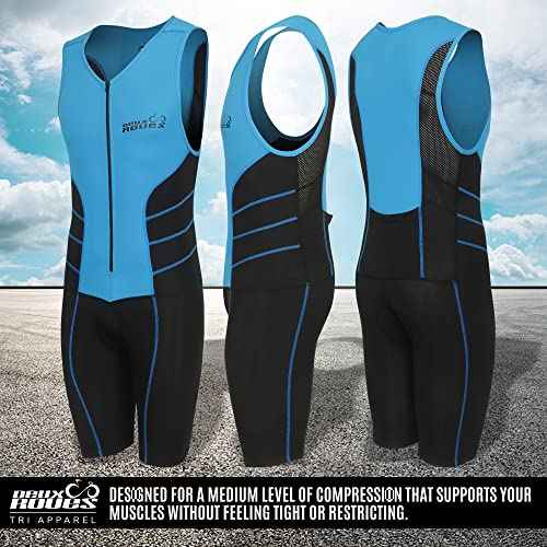 Youth Junior Kids Triathlon Suit Tri Cycling Skin Suit Sleeveless - Bonus Race Bib Belt