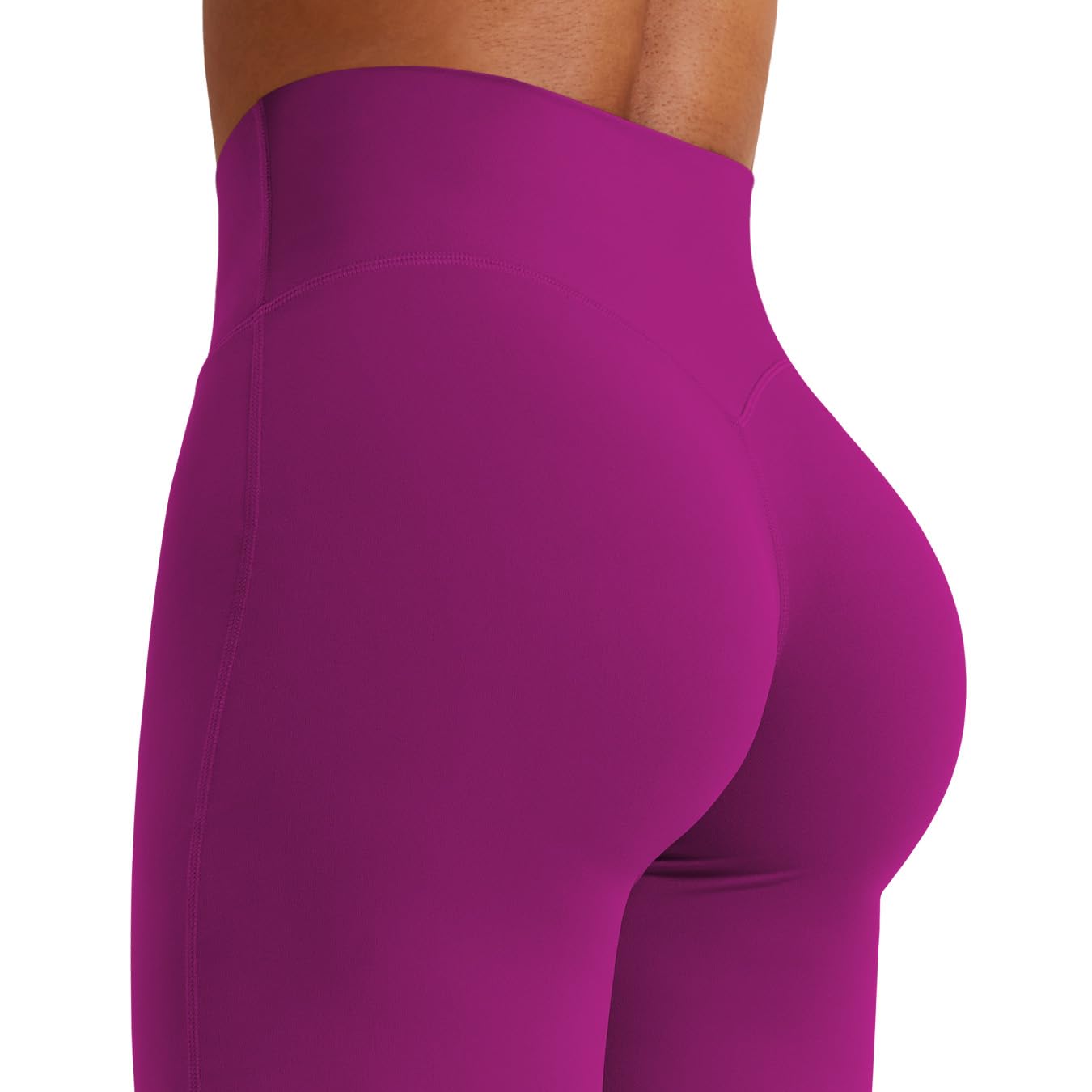 YEOREO Workout Women Straight Leggings 31.5" Eddiy Yoga Pants Rose Purple M
