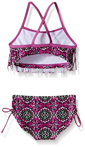 Kanu Surf Girls' Kelly Beach Sport Fringe 2-Piece Bikini Swimsuit, Hannah Purple, 7