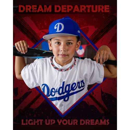 Premium Sports Baseball Necklaces for Outfit/Sport field, Classic Sports Fan Baseball Necklace w/Triple Rope Twisted Tornado Design