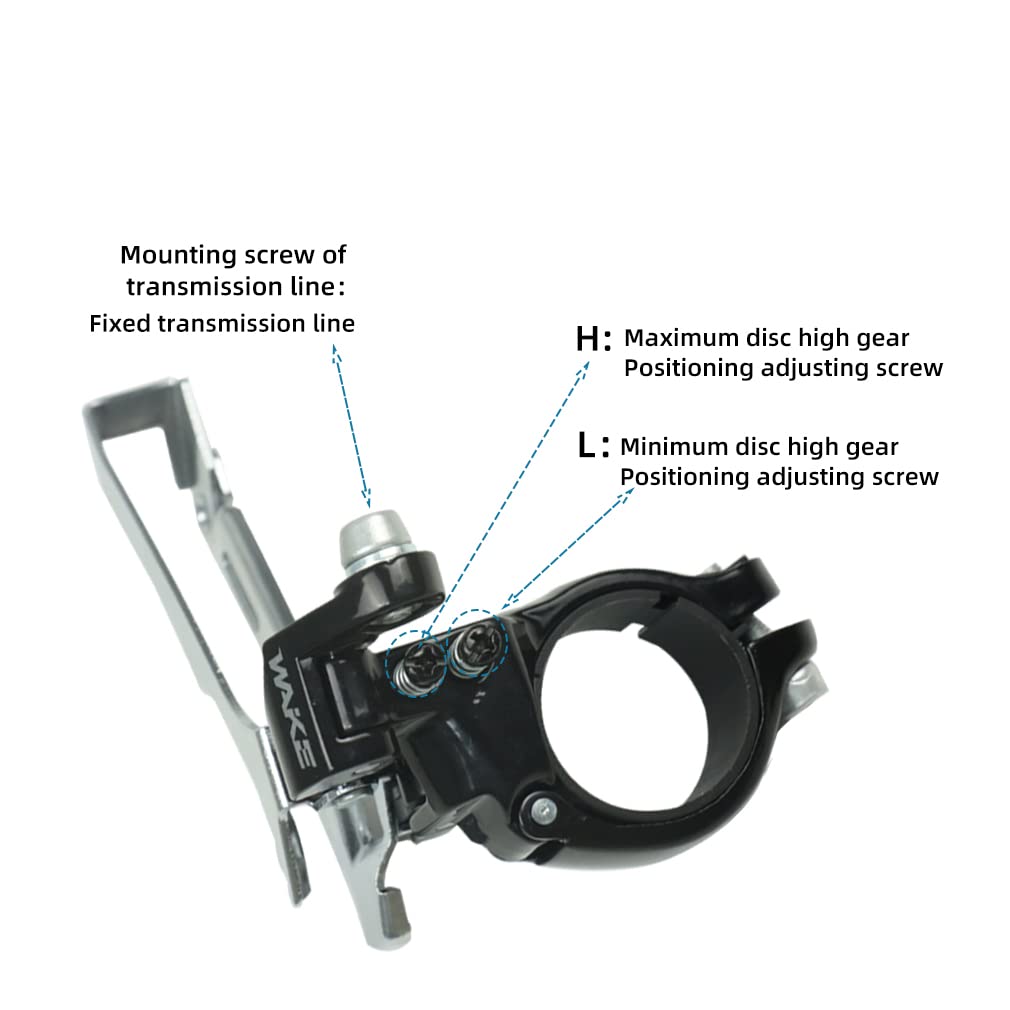 CYSKY Road Bike Front Derailleur 2 Speed, Clip Ring Type Suitable for 31.8/34.9mm Diameter Tube, Compatible with Shimano R2000
