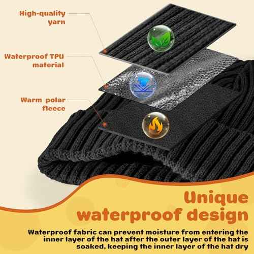 Sukeen Kids Winter Beanie Hat for Girls & Boys - Warm Knitted Hat, Age 3-10, Seepage Proof, Skull Cap for Daily Outdoor Use