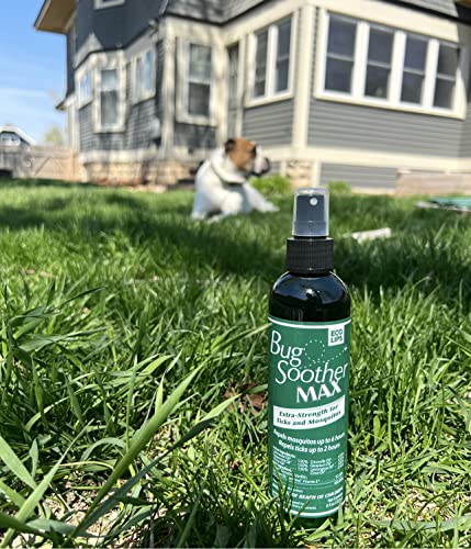 Bug Soother MAX - Natural Gnat, Tick, and Mosquito Repellent, 8 fl oz Bug Spray Deterrent - DEET-Free Safe for Adults and The Environment - Made in USA