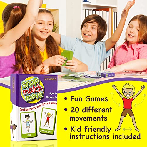 Exercise Cards for Kids - Kids Exercise Equipment for Indoors & Exercise Games for Kids, PE Teacher Supplies for Classroom Exercise & Recess Equipment, Kids Fitness Equipment, Adapted PE Equipment