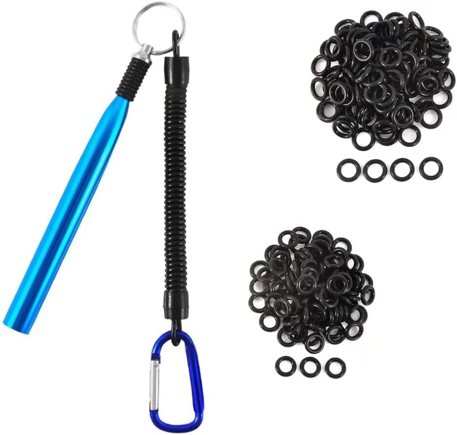 Wacky Rig Tool Set - 100 Silicone O-Rings for 3"-4" & 5"-7" Senko Worms | Easy Installation & Durable Protection
