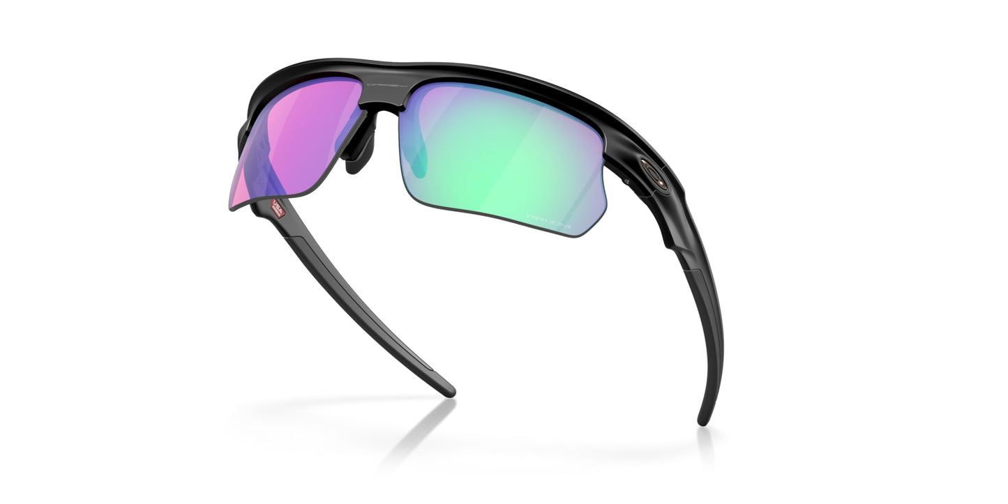 Oakley OO9400 Bisphaera Rectangular Sunglasses, Matte Black/Prizm Golf, 68 mm