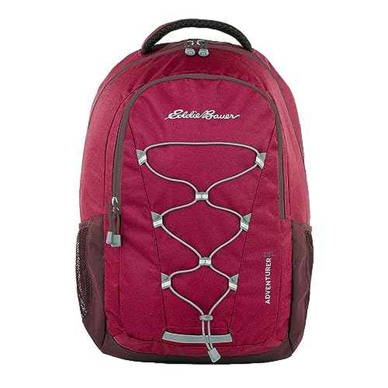 Eddie Bauer Adventurer Backpack with Organization Compartments and Hydration/Laptop Compatible Sleeve, Adventurer - Dark Berry, 25L