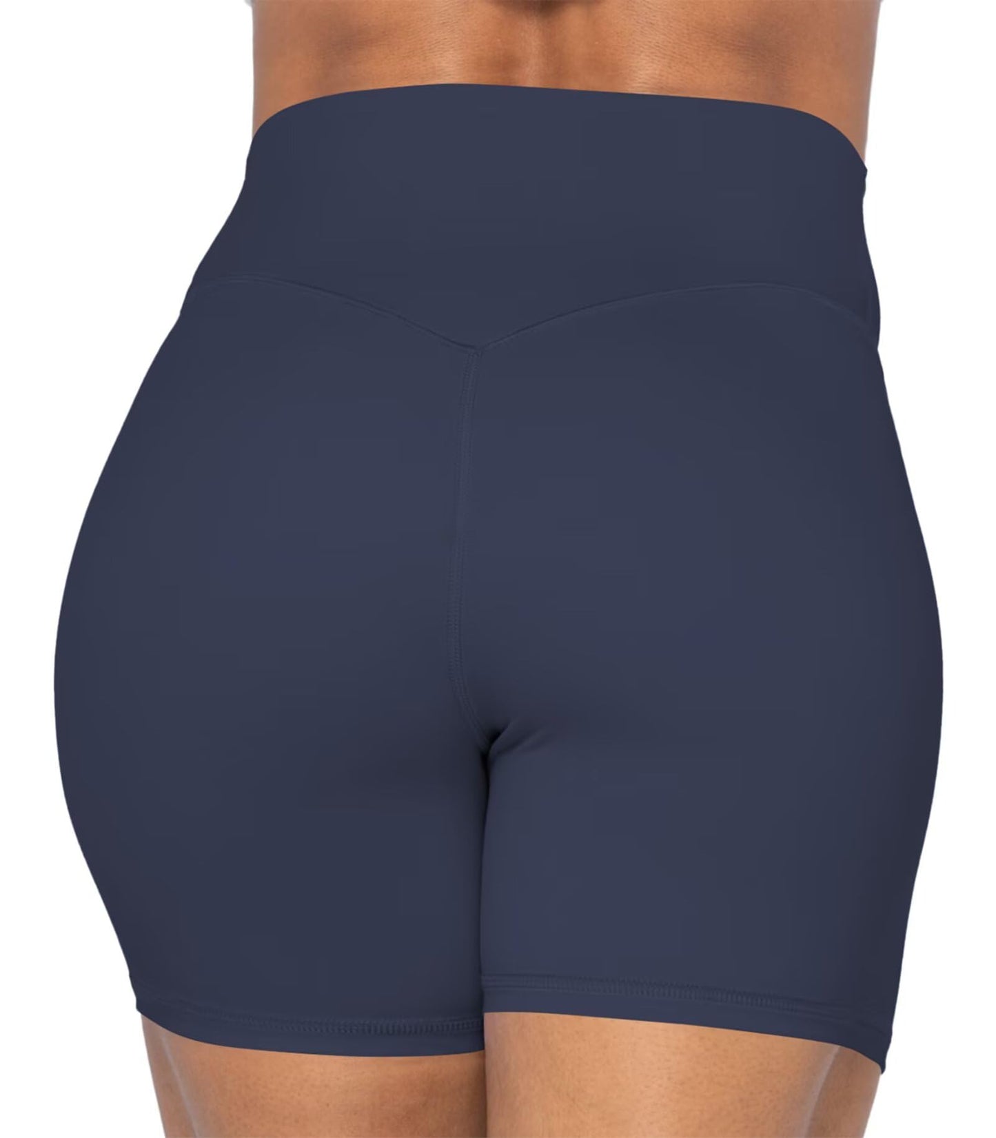 Sunzel No Front Seam High Waist Biker Shorts for Women, Squat Proof Yoga Workout Gym Bike Shorts 8-Inch Inseam Ash Blue X-Large