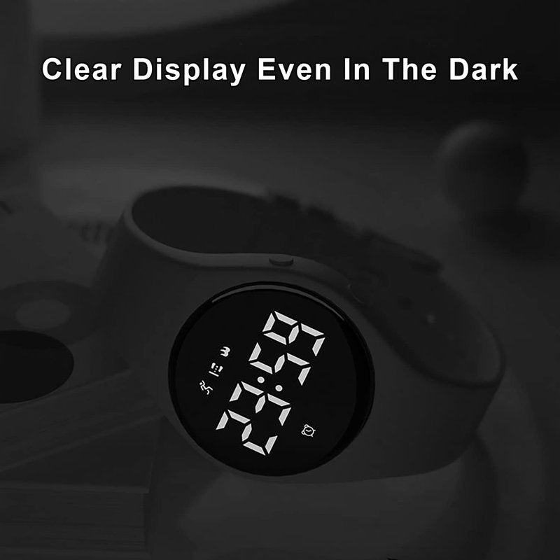 Kids Pedometer Fitness Watch without App/Bluetooth, Rechargeable Sports Watch with 21-Day Battery Life, IP68 Waterproof Watch with Alarm Clock Timer Step/Distance/Calorie Counter for Kid Boys Girls