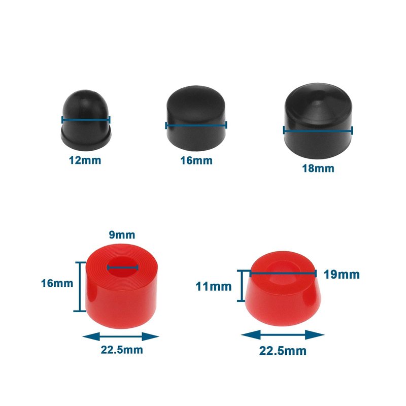 LT Easiyl 20pc Shock Pad Bracket PU Shock Absorber Bracket for Skateboards Longboards Trucks Skateboard Rebuild Kit Bushings Pivot Cups Outdoor Sports Accessories