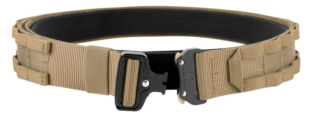 KRYDEX Quick Release Rigger MOLLE Belt 1.75 Inch Inner & Outer Tactical Heavy Duty Belt (CB, X-Large)