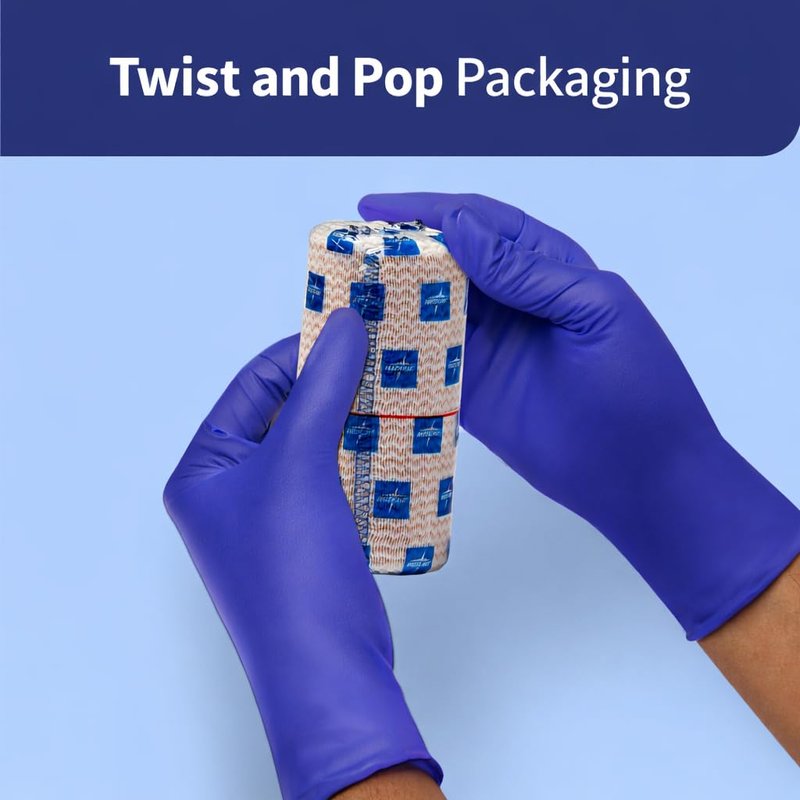 Medline Matrix Wrap Elastic Bandage with Hook and Loop Closure, Non-Sterile, 4" x 5 yd, White/Beige (Pack of 10)