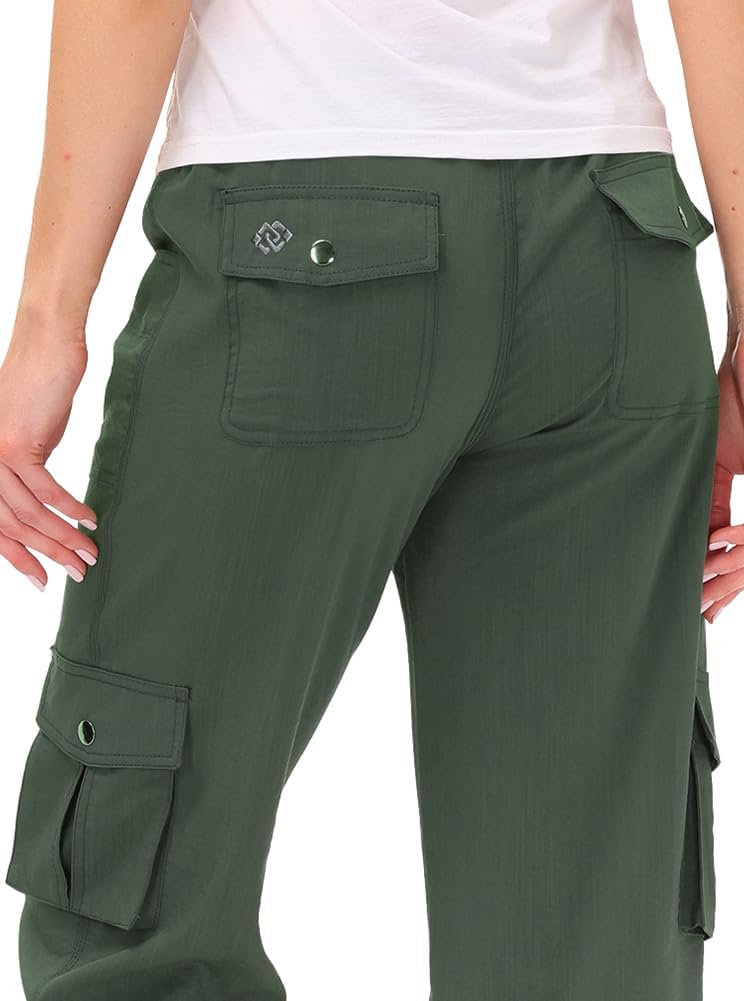 Womens Capris with Pockets - Lightweight Casual Capri Pants for Hiking | Loose Fit Baggy Style