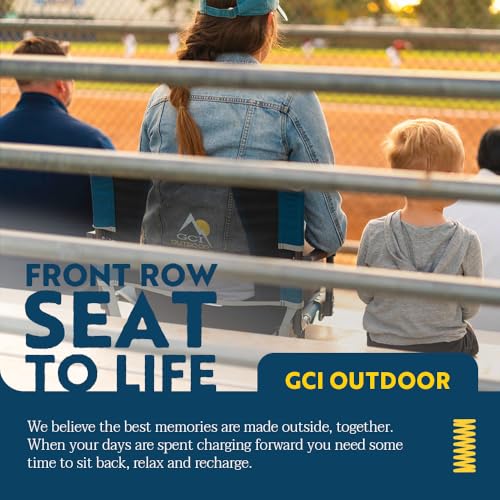 GCI Outdoor BleacherBack Stadium Seat with Adjustable Backrest, Black