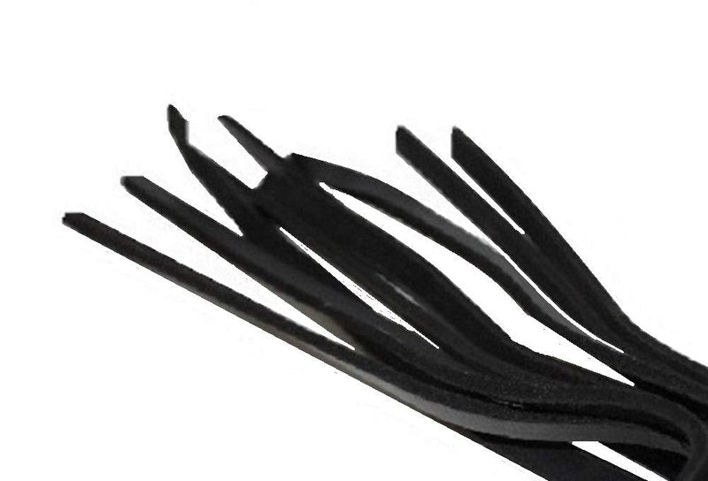 Prairie Horse Supply Leather Flogger - with 50 Premium Leather Tails Braided Handle Grip and Wrist Strap Small Whip Crop