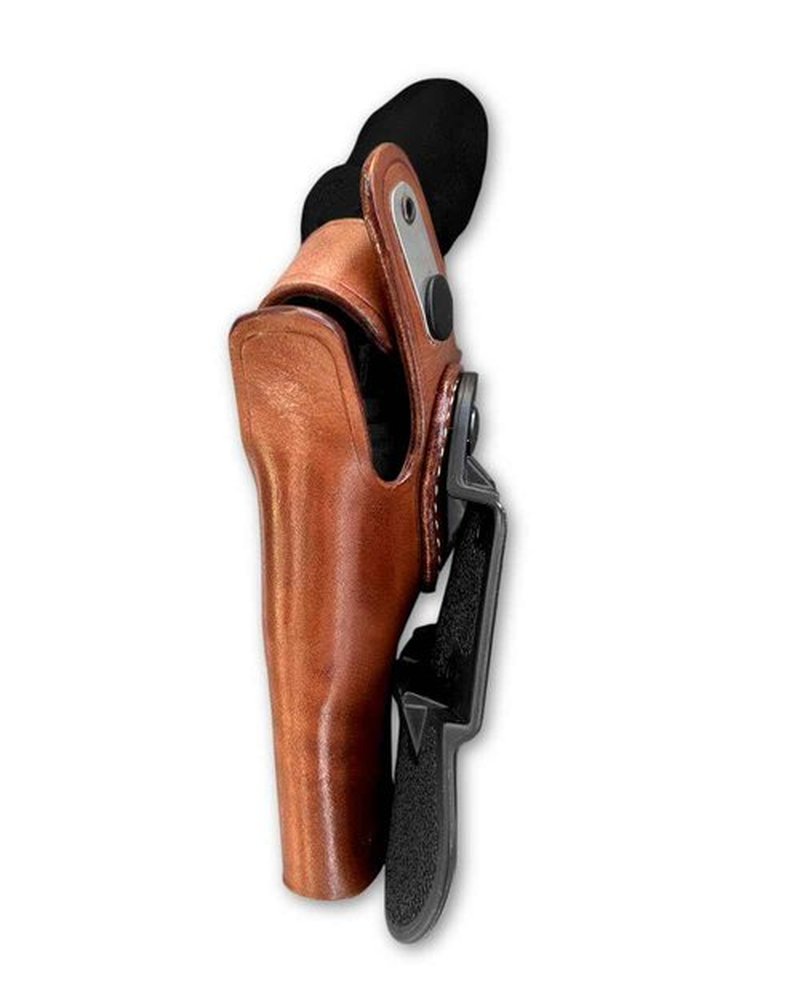 MASC Leather Paddle Holster (OWB) with Thumb Break, Fits Colt King Cobra 357 Mag 6-Shot 3" Barrel, Right Hand Draw Brown Color #1631#