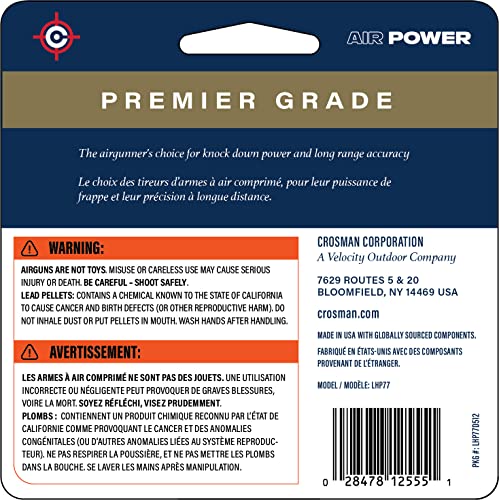 Crosman Premier LDP22 .22-Caliber Domed Pellets, Grey (500-Count)