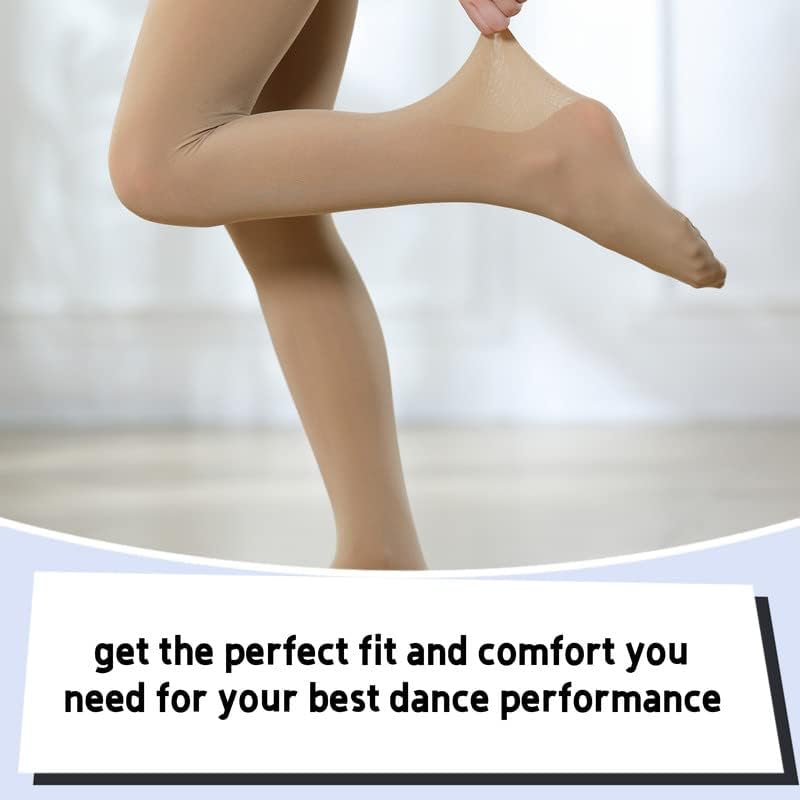 Ballet Tights for Girls - Thick, Soft Footed Dance Tights for Toddlers & Kids | Comfortable Fit