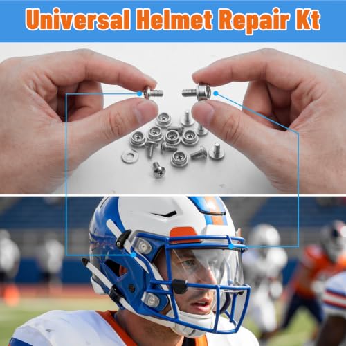 18 pcs Stainless Steel Helmet Visor Screws for Football Baseball Hockey Helmets