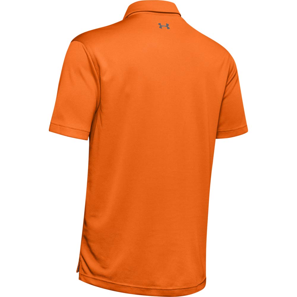 Under Armour Men's Tech Golf Polo, Team Orange (800)/Graphite, Large Tall